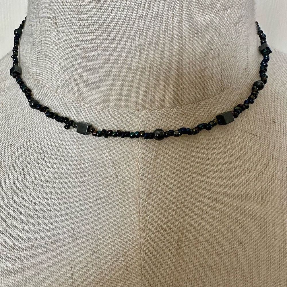 Hematite beaded necklace